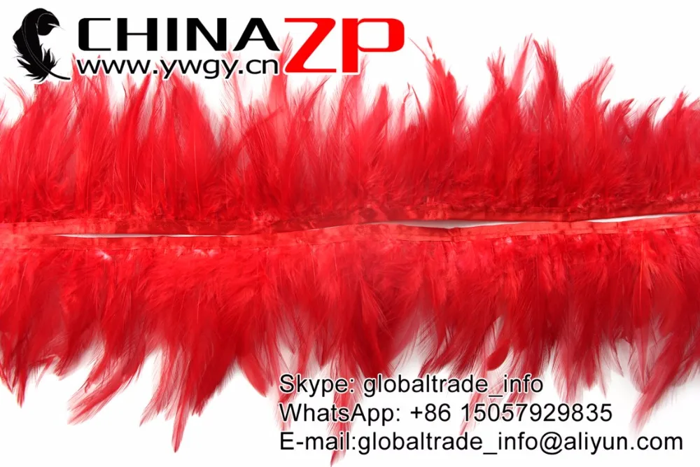 Оптовая продажа с завода CHINAZP 10 ярдов/Лот длина 5-6 дюймов красная лента бахромой и