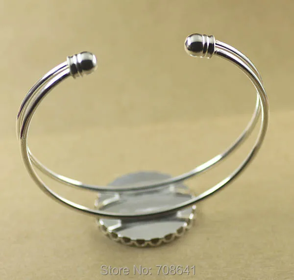 18 мм Новый посеребренный медный Пустой круг полый филигранный кружевной ободок