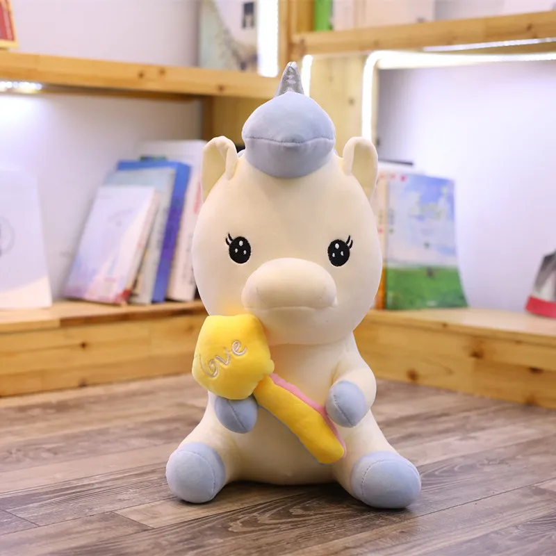 

1pc 25-55cm Love Unicorn Plush Toy Soft Stuffed Popular Cartoon Unicorn Dolls Animal Horse Unicornior Toys for Children Girls