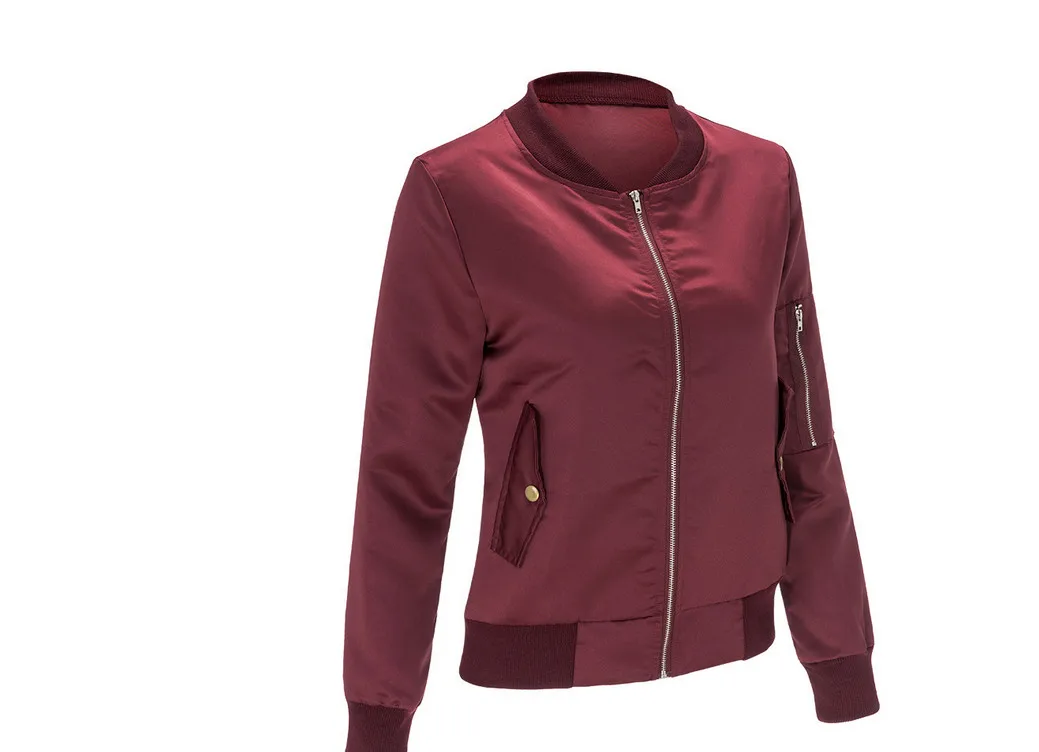 Женская свободная куртка на молнии Короткая Повседневная ветровка с длинным