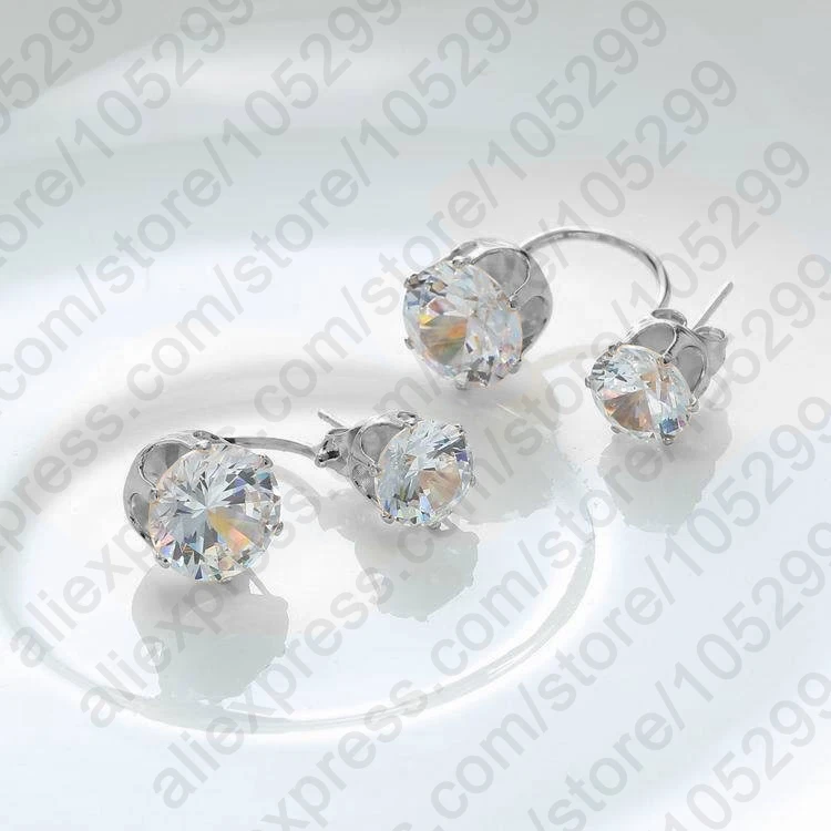 Женские серьги гвоздики из серебра 925 пробы с фианитами|stud earrings|stud earrings for womenear stud |