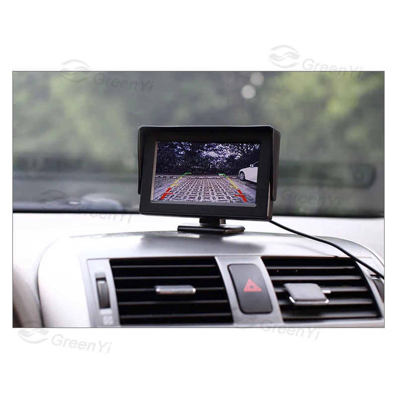 2в1 4 3 дюймовый монитор парковки автомобиля TFT LCD Видео с фронтальной камерой