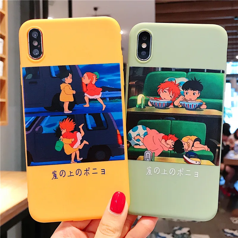 Милый sosuke ponyo Унесенные призраками аниме Ghibli Миядзаки чехол для телефона iphone XS XR 8