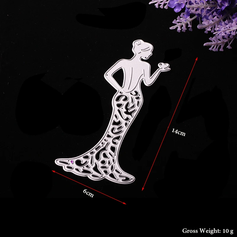 ABOOM 1PC Sexy Lady Woman Metal Cutting Dies Scrapbook Card Paper Album Craft Decorative Embossing Folder Invitation Making | Дом и сад