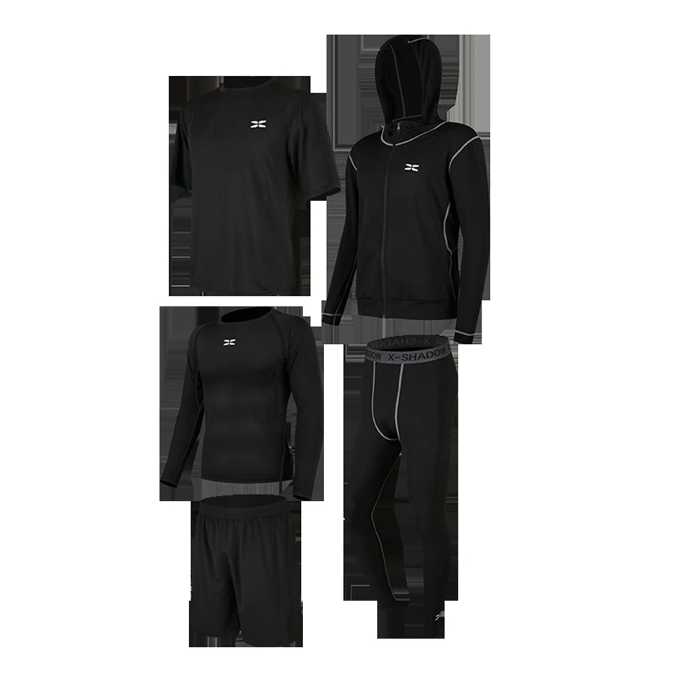 

MMA Rashguard Gym Clothing 5 pcs/Set Men's Compression Sportswear Fitness Muay Thai T-shirt Jogging Sport Suits Boxing Jerseys