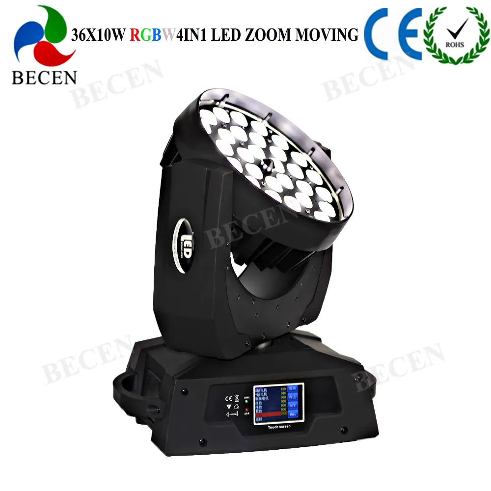 1-6 шт. сенсорный экран 36x10 Вт rgbw 4в1 светодиодный зум moving head wash light dmx512 led night | Лампы и
