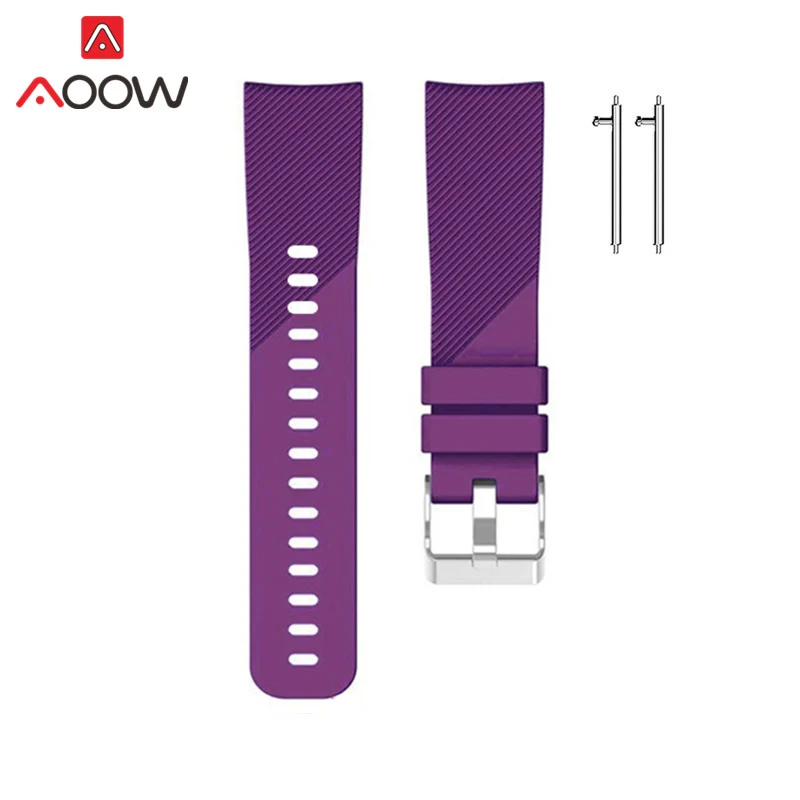 Purple 20 мм силиконовый ремешок для часов huawei Watch 2 Garmin Vivoactive 3 сменный ремешок браслет аксессуары для Galaxy 42 мм Шестерня S2 - Цвет ремешка: Purple