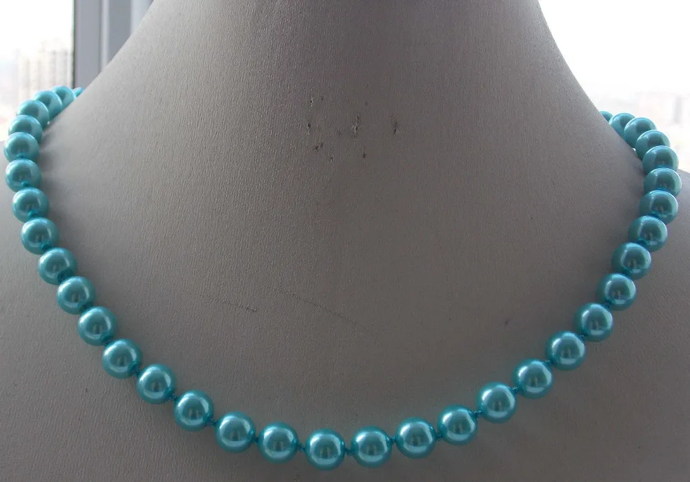 Бесплатная доставка&gt AAA 8 мм небесно голубые жемчужные круглые бусы 18 &quotF 14|beaded