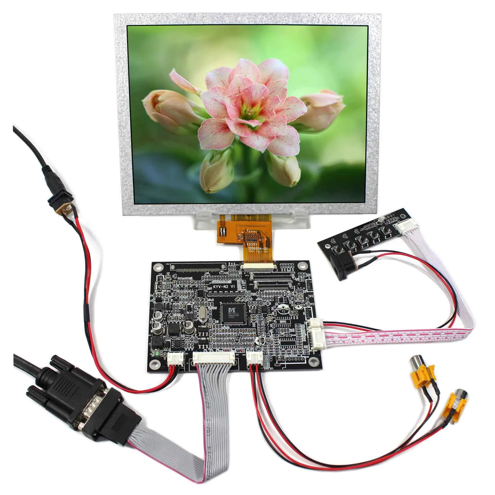

VGA 2AV Реверсивный ЖК-контроллер платы 8 "EJ080NA-04C 1024x768 ЖК-экран