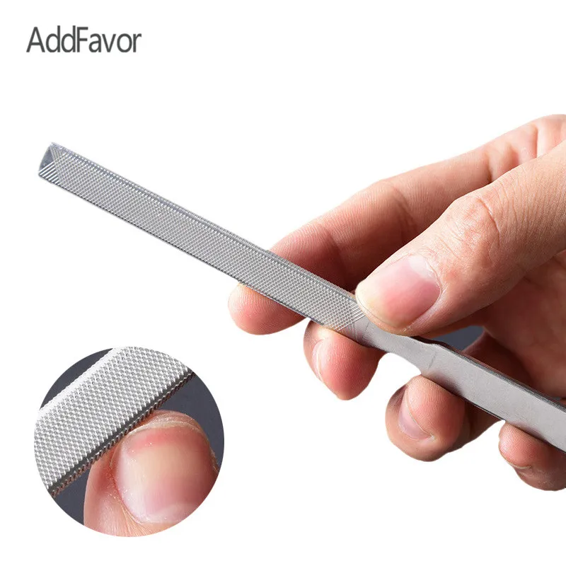 Металлическая пилка для ногтей AddFavor набор инструментов маникюра и педикюра