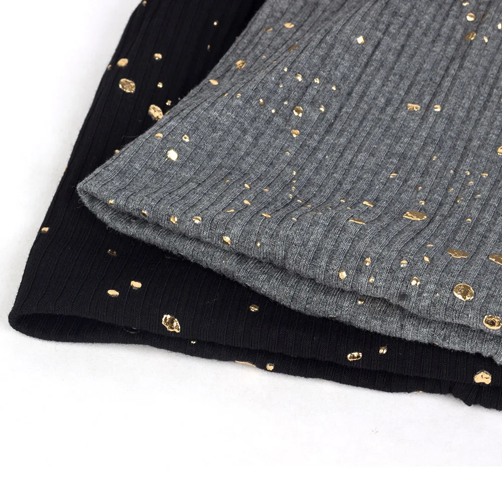 Женская Шапка бини с рисунком брызг Осенние хлопковые облегающие шапки в рубчик