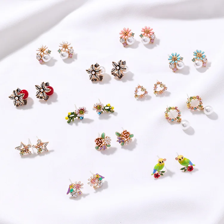 IMucci милые цветы птица ногти темперамент цвет Висячие масла геометрические