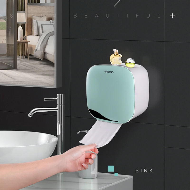 Держатель для туалетной бумаги настенный водонепроницаемый диспенсер бумажных