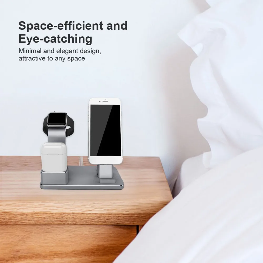 Peaktop зарядная станция Подставка держатель станции для AirPods IPad Apple Watch iWatch серии 1 2 3 мм 38 мм 42 iPhone X XS MAX 8 7 Plus