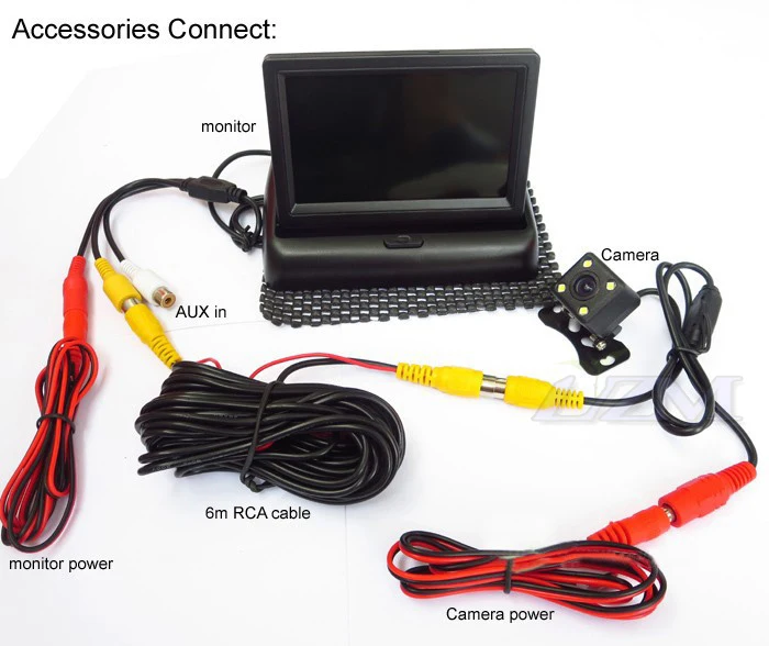 Skyshadow 4," 4,3 дюймов TFT ЖК-дисплей монитор автомобиля DVD плееры ЖК-монитор цветной автомобильный монитор заднего вида для автомобиля камера заднего вида