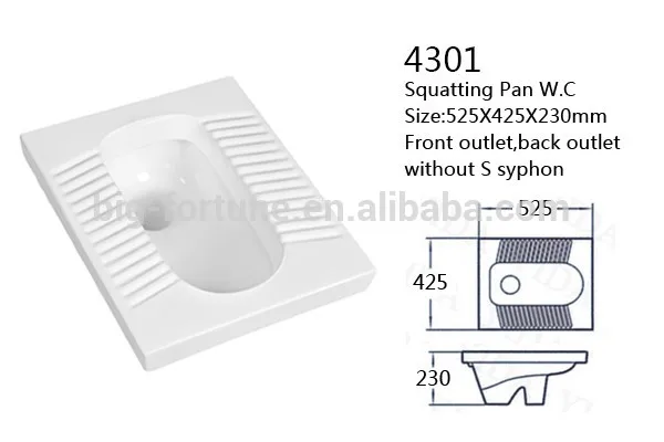 

Popular hight quality price squat pan with toilet flush