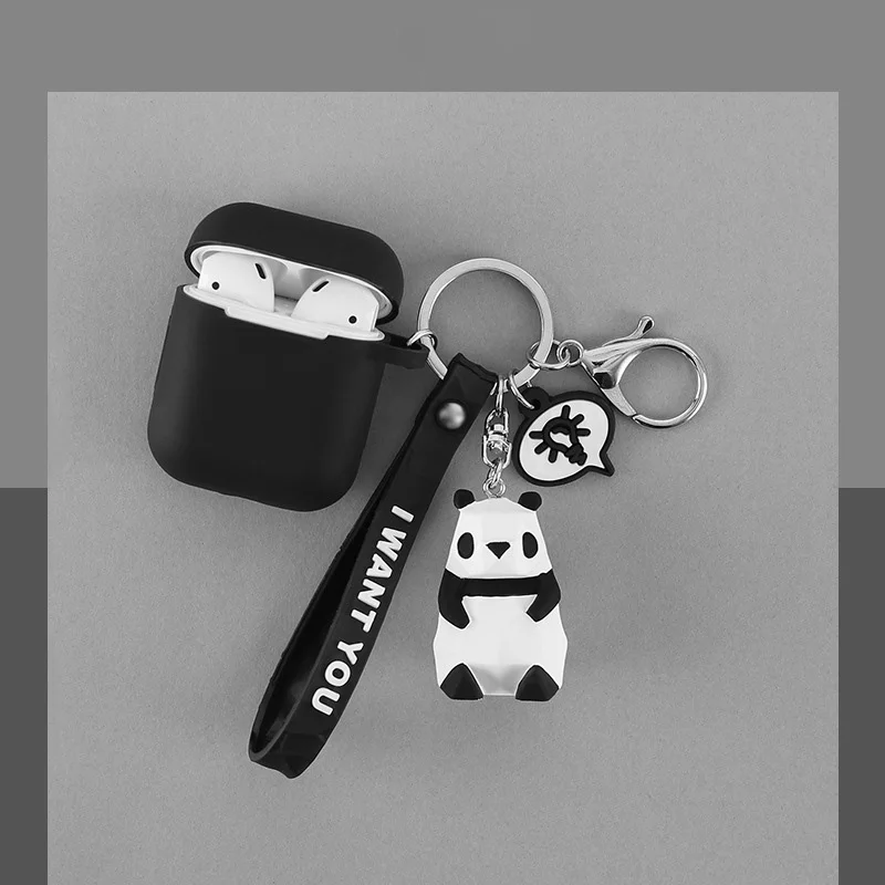 Прекрасный Мультфильм Подвеска Airpods Силикагель Чехол для Apple Bluetooth Наушники 1/2