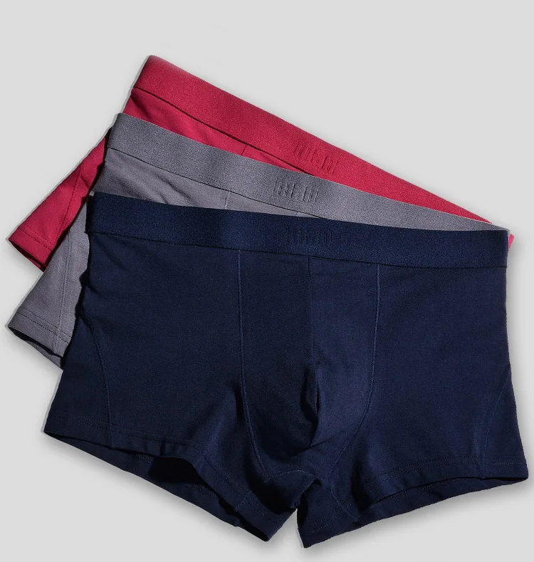 Однотонные мужские трусы Мужское нижнее белье боксеры мужские трусы-боксеры сексуальные U выпуклые хлопковое Мужское нижнее белье боксеры с бахромой трусы S-3XL