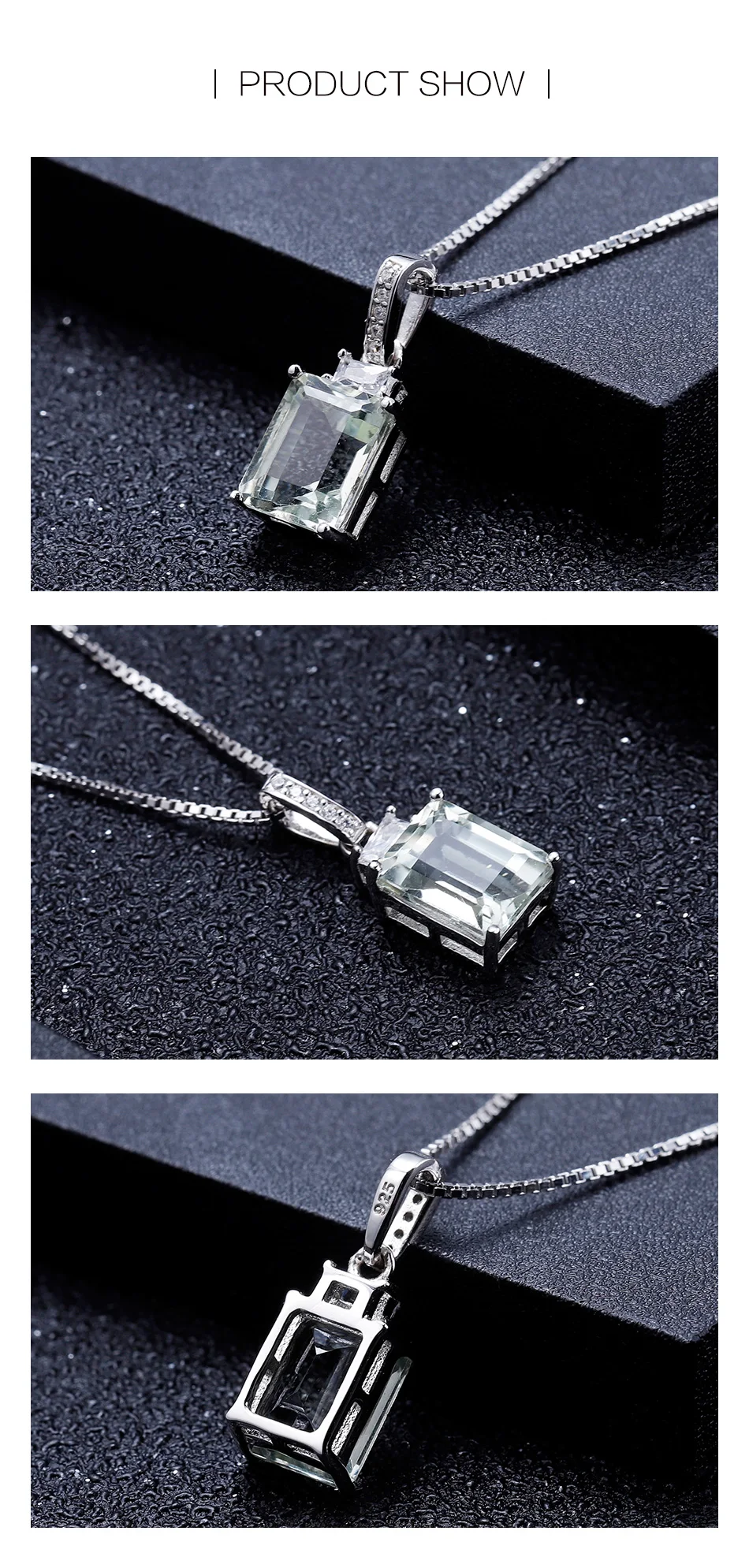 Жемчужный балет, 2.05Ct, натуральный зеленый аметист, хорошее ювелирное изделие, 925 пробы, серебро, Классический драгоценный камень, подвеска, ожерелье для женщин, свадьба