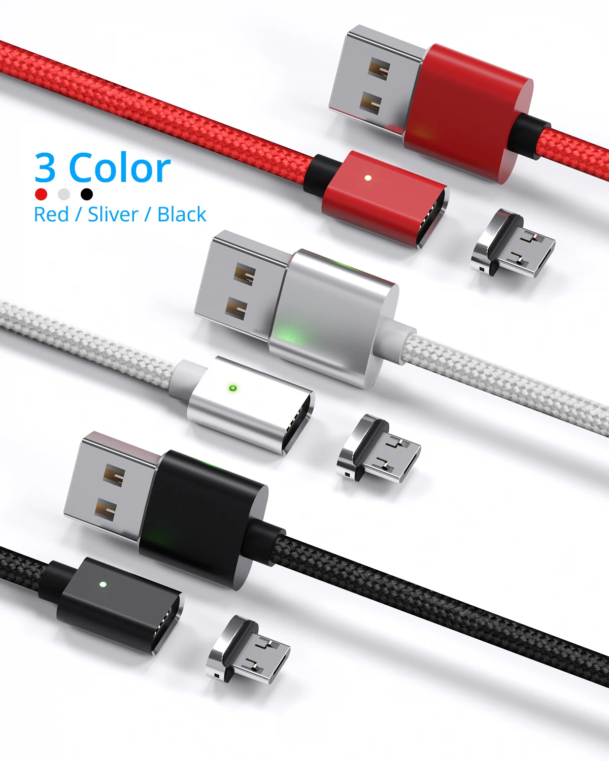 Ankndo Micro USB кабель Магнитный кабель Быстрая зарядка нейлоновый провод магнит Быстрая зарядка для смарт мобильный телефон, планшет на OC android устройство
