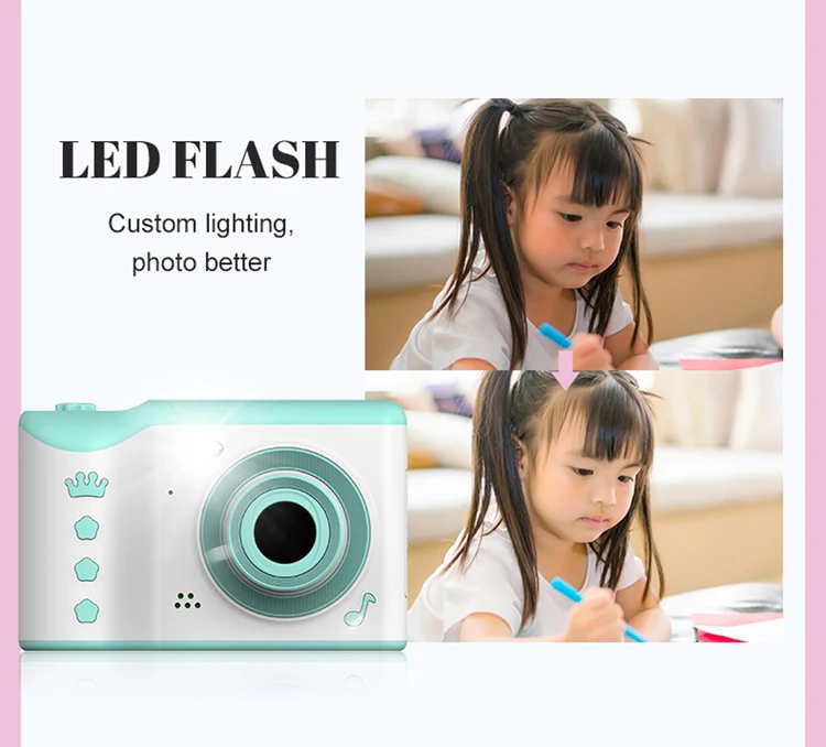 KOMERY Children’s Digital Camera Kid’s Camcorder Cute Camera 2.4 Inch Screen Up To 2300 Photos 2.5h Video Best Gift For Children