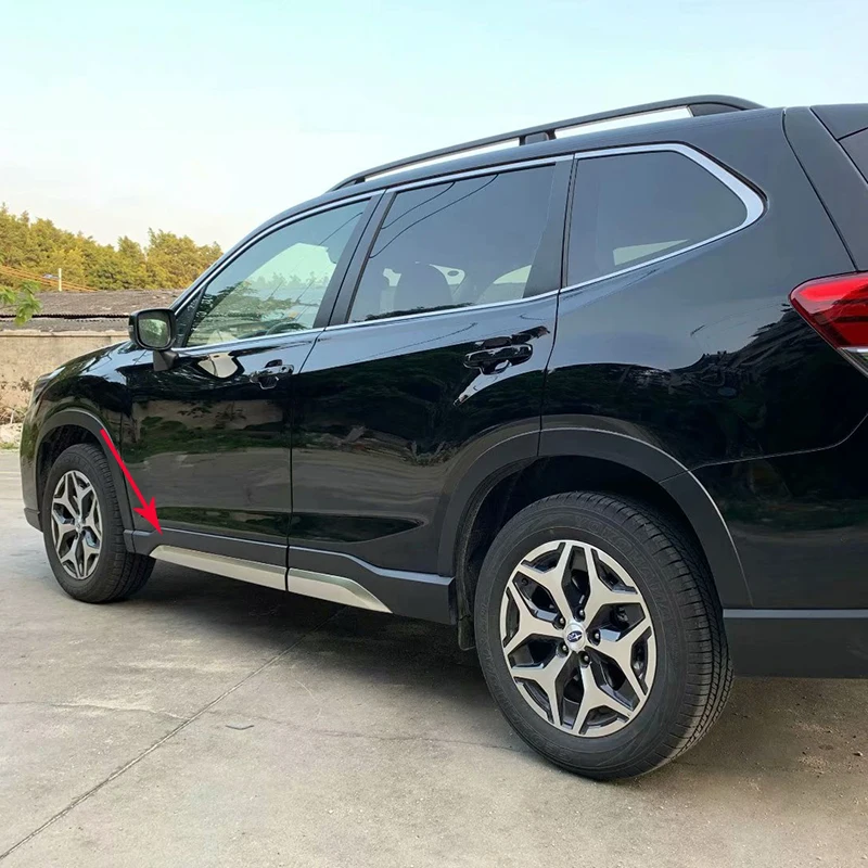 Автомобильный Стайлинг крышка ABS матовая отделка кузова, молдинг на боковые двери рама палка полосы стример молдинг для Subaru Forester SK