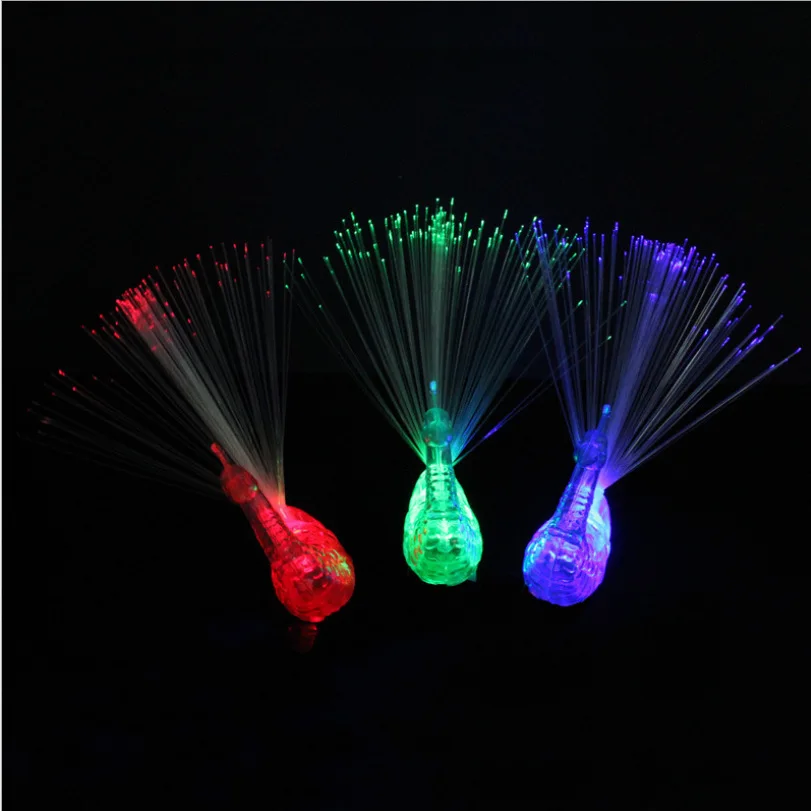 Buy 4 Free 1 Peacock Finger Light Colorful LED Light-up Rings Party Gadgets Kids Intelligent Toy for Brain Development DS29