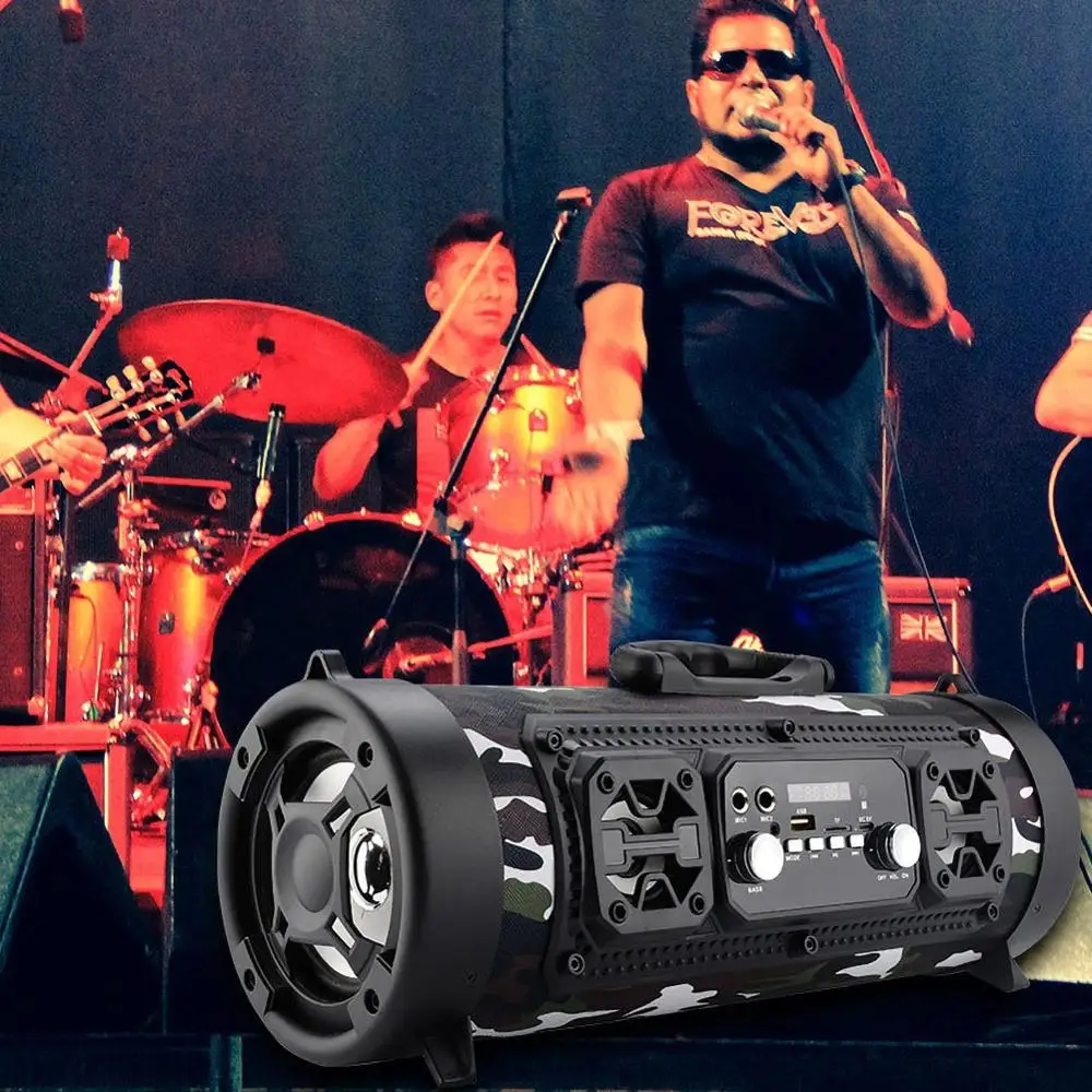 

Hifi Portable Bluetooth Speaker FM Radio Move KTV 3D Sound system Sound bar subwoofer portable column bluetooth speaker FM radio