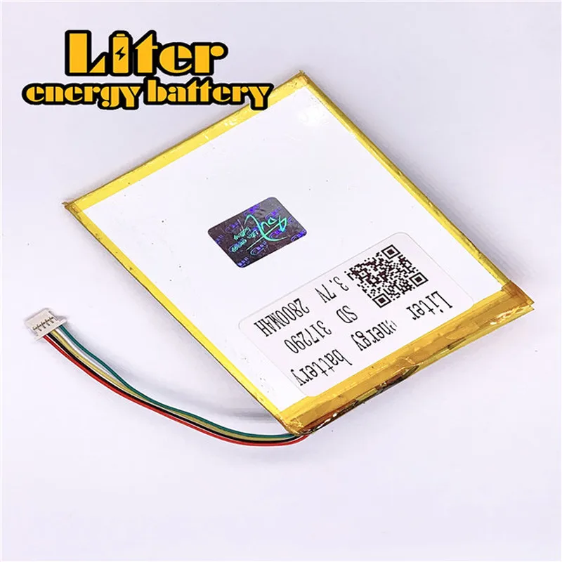 plug 1.0-5P 317290 2800mah 3.7V Rechargeable lipo battery solar li ion polymer lithium with PCM | Компьютеры и офис