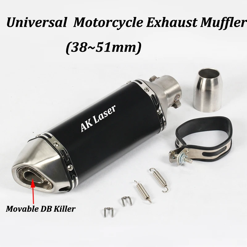 01 51 мм Unversal выхлопная труба мотоцикла с глушителем для NMAX155 R15 R25 R3 MT-03 FZ6N FZ400 FZ6 ATV Bik выхлопная труба - Цвет: 01