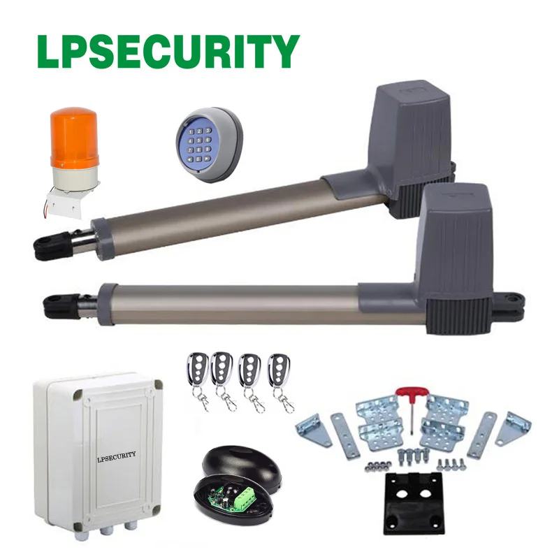 LPSECURITY интенсивное использование 300 кг автоматическая открывалка ворот Мотор оператора линейные приводы с 4 пультами дистанционного управления
