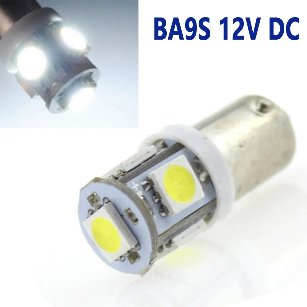 2 шт. автомобильный скутер белый 12 В BA9s 5SMD светодиодный боковые лампочки