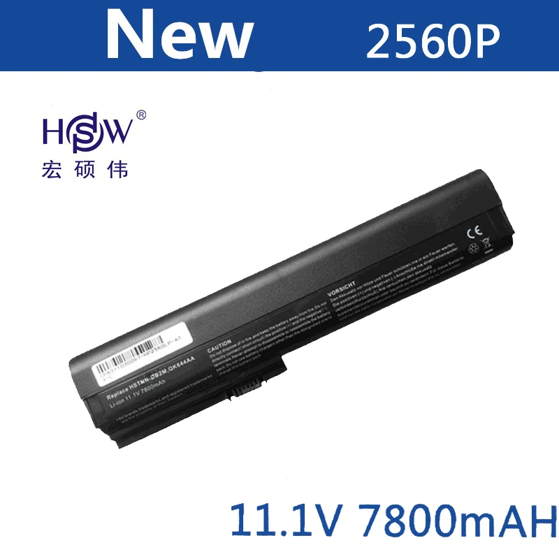 HSW Аккумулятор для ноутбука HP SX06XL SX09 EliteBook 2560p батареи 2570p HSTNN UB2L батарея QK644AA