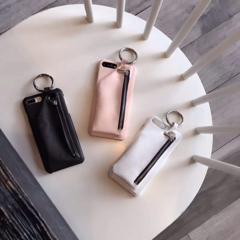 Модный кожаный кошелек 2 в 1 для iPhoneX чехол на молнии сумка телефона iPhone8 7 6S 6 Plus