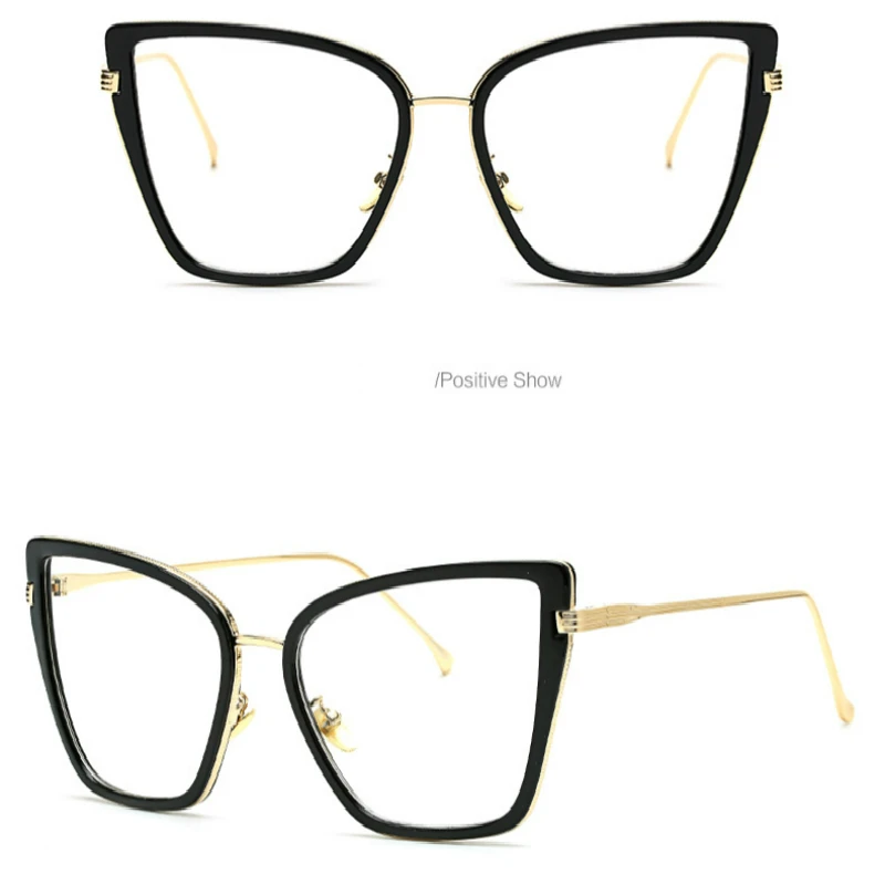 FENCHI sunglasses women cat eye oversize retro sun glasses shades for women Oculos Feminino zonnebril dames - Цвет линз: C4 Black-transparent