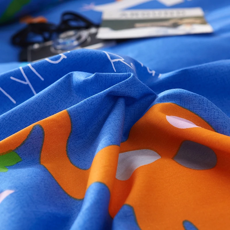 Хлопковый комплект постельного белья в мультяшном стиле пододеяльник удобный