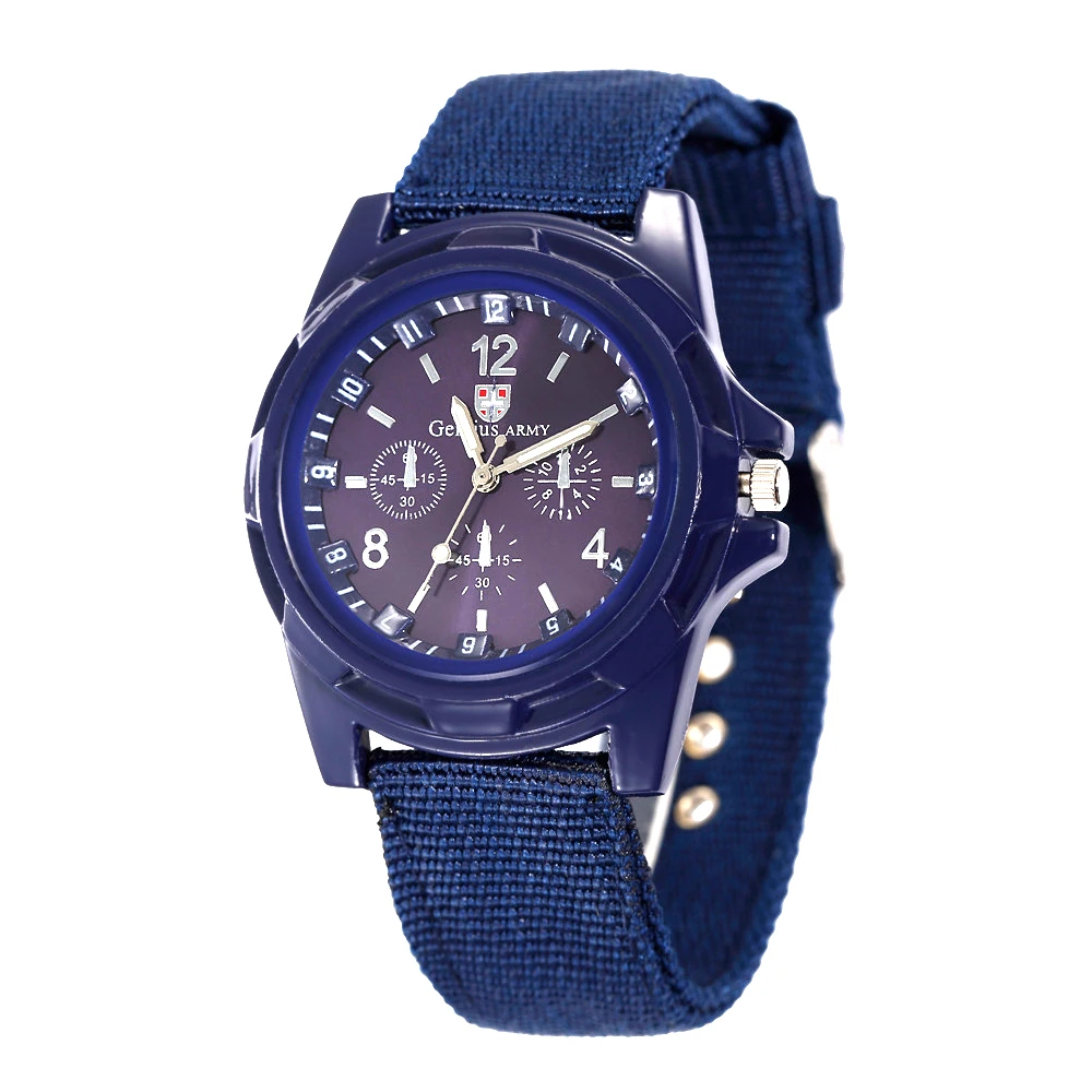 Reloj Hombre мужские часы кварцевые военные спортивные холщовые водонепроницаемые