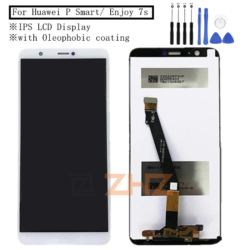 Оригинальный ЖК-дисплей для Huawei P Smart, сенсорный экран, дигитайзер в сборе с рамкой FIG LX1 L21 L22, сменный экран 5,65 дюйма