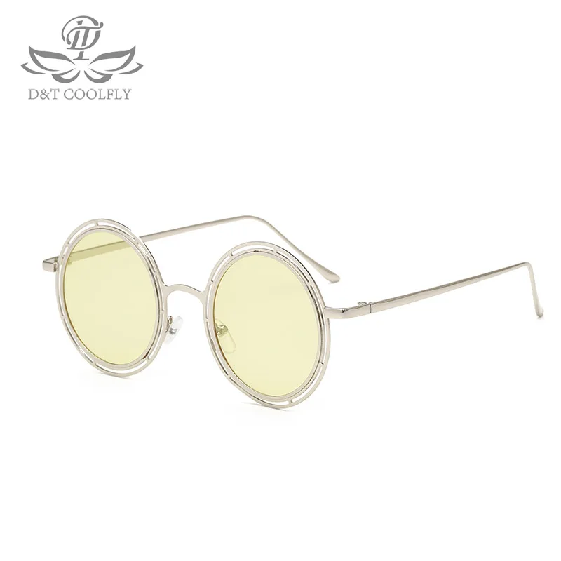 Женские и мужские круглые солнцезащитные очки D &amp T большие Винтажные