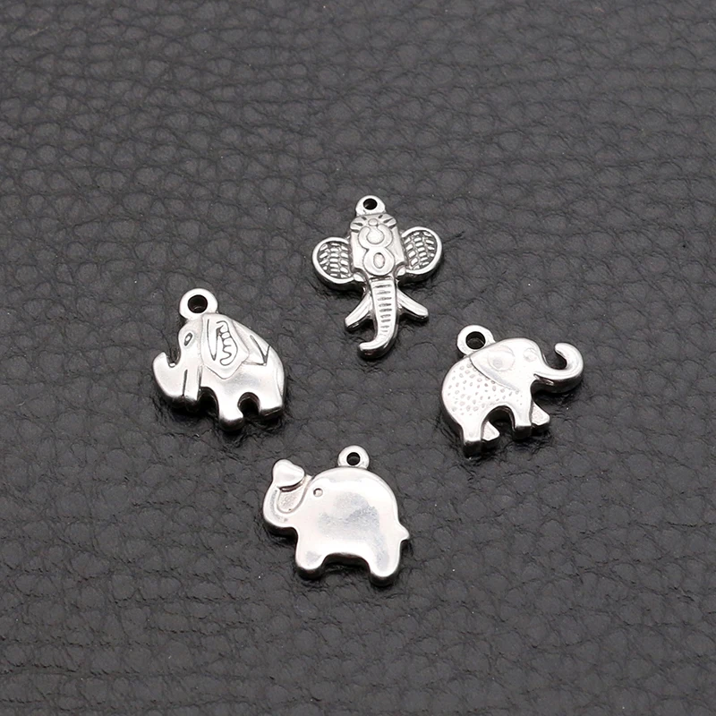 Aiovlo 5 шт./лот античный слон из нержавеющей стали Плавающие Подвески для DIY