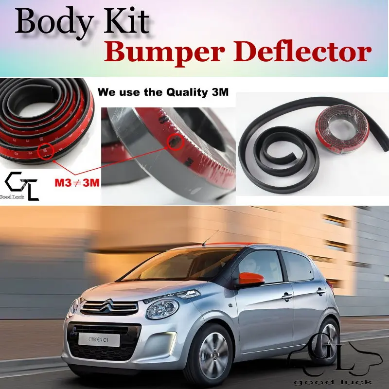Дефлектор губ бампера для Citroen C1 2005 ~ 2015 юбка переднего спойлера ДЛЯ TG Friends тюнинга