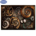 Алмазная живопись, абстрактные часы в стиле ретро, квадратные алмазы 5D, сделай сам, алмазная вышивка, вышивка крестиком стразы, мозаичная живопись