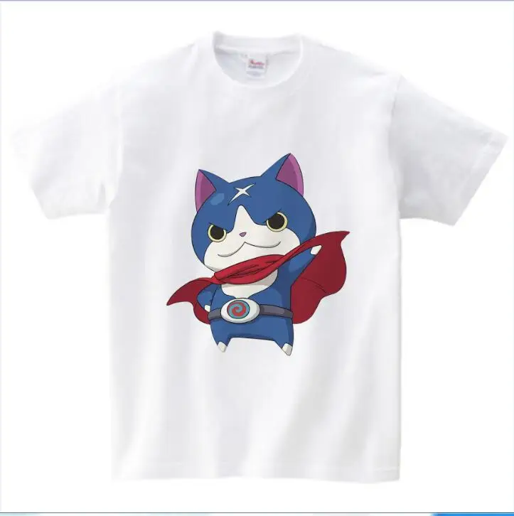 White childreT-shirt Футболка для мальчиков модная детская повседневная футболка унисекс с персонажами «Йо-КАИ уотч» Новая футболка Летняя футболка с короткими рукавами для девочек, NN - Цвет: White childreT-shirt