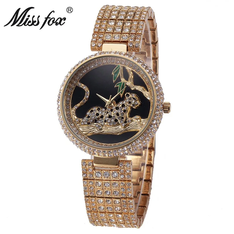 

Miss Fox Brand Fashion Luxury Women Quartz Watch Casual Diamond Ladies Wristwatch Waterproof Ladies Bracelet Clock Montre Femme