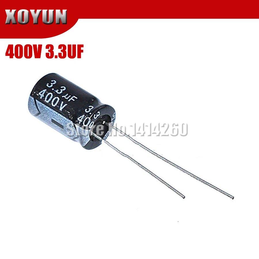 

20PCS Higt quality 400V3.3UF 8*12mm 3.3UF 400V 8*12 Electrolytic capacitor