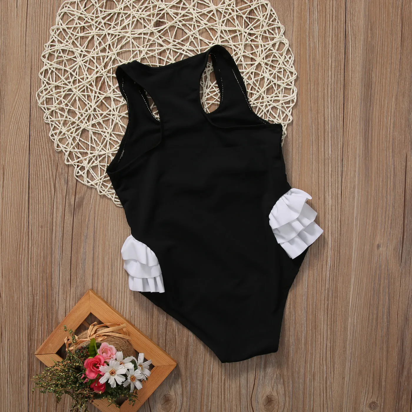 

Toddler Kids Baby Girl Swan Printed Bikini Swimwear One-Piece Swimsuit Swimming Costumes 2017 Hot Selling