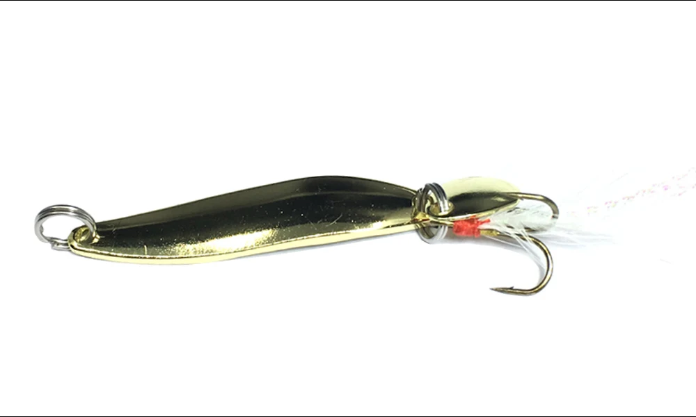 1 шт. DD Metal Gold spinner ложка приманки 5 г 7 г 10 г 13 г жесткая приманка для рыбалки с блестками с пружинным басовым тройным крючком
