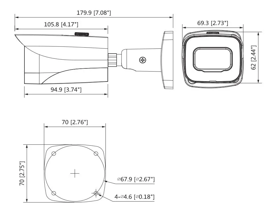 Камера видеонаблюдения Dahua HAC HFW2501E A 5MP Starlight HDCVI IR Bullet|Камеры видеонаблюдения| |