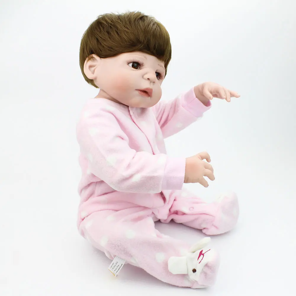NPKDOLL 22 Inch Doll Reborn Full Body Silicone Dolls Toys For Girls Lifelike Newborn Baby Children Toy | Игрушки и хобби