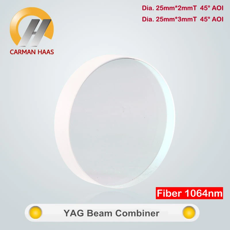 

CARMANHAAS 1064nm Fused Silica Laser Lens Beam Combiner Diameter 25mm Thickness 2mm/3mm